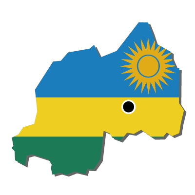 ルワンダ共和国無料フリーイラスト｜首都・国旗付